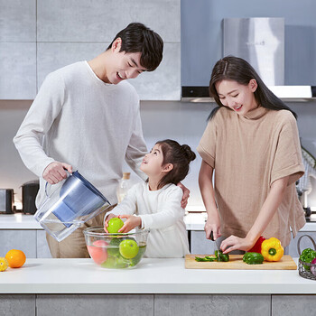 碧然德（BRITA）过滤净水器【一壶四芯】天然材质 家用滤水壶净水器 Marella海洋系列 3.5L 