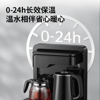 九阳（Joyoung）茶吧机 高端家用客厅多功能智能全自动上水立式饮水机 【24小时保温】拉丝雅黑 WH190 冷热型