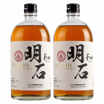 明石信洋酒威士忌梅酒系列组合装 明石黑牌威士忌700ml*2瓶