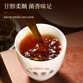 七春安化黑茶金花茯茶 散茶小包装茶叶湖南168g节日送长辈伴手礼物