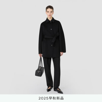 ★未使用級　マックスマーラ　ベルテッドコート　❤︎4way ニット♡エコファー　L maxmara外套- 京东