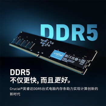 Crucial英睿达 32GB（16GB×2）套装 DDR5 5600频率 台式机内存条 美光（原镁光）原厂颗粒