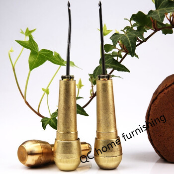 纳鞋底仿铜葫芦形顺手鞋针 钢针锥把做鞋补鞋工具 仿铜手柄 三根针