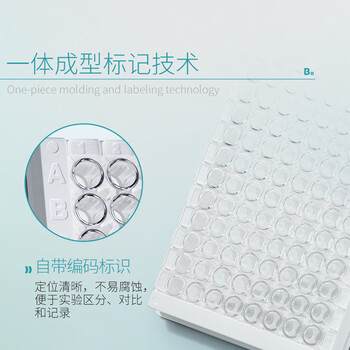 比克曼生物（BKMAM）酶标板96孔微孔板测荧光平底带盖可拆高吸附TC处理独立包装 【酶标板】透明8*F12连
