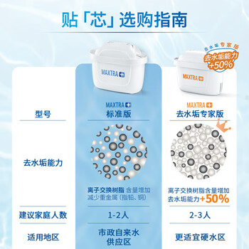 碧然德 滤水壶滤芯 家用净水壶 Maxtra+6枚装 多效过滤 有效减少水垢 天然安全材质