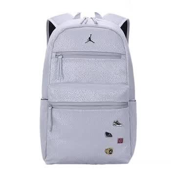 Jordan男女乔丹 聚酯纤维 飞人Logo徽章 书包双肩包HA5477-030蓝灰 MISC