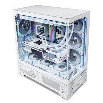 瓦尔基里（VALKYRIE）VK03 LITE WHITE 白色 ATX 游戏电脑台式机箱 支持360水冷 270°海景房