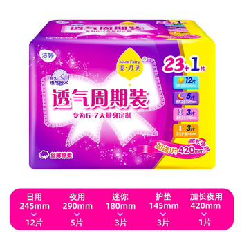 德佑企鹅湿厕纸10片 X2包 + 美月见有氧周期装组合24片 卫生巾 X2包