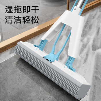 五月花海绵拖把28cm2棉头家用一拖净免手洗胶棉吸水拖布拖地墩布