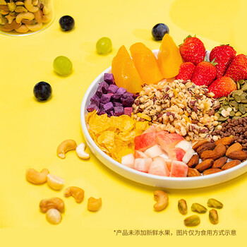 家乐氏奇亚籽坚果大果粒水果麦片400g/袋富含膳食纤维冲泡即食早餐代餐