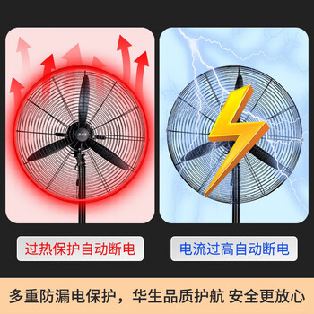 华生（Wahson）工业风扇电风扇强力超大落地扇大风力工厂车间工业扇商用风扇交流定频工业电风扇牛角扇FL-50加强