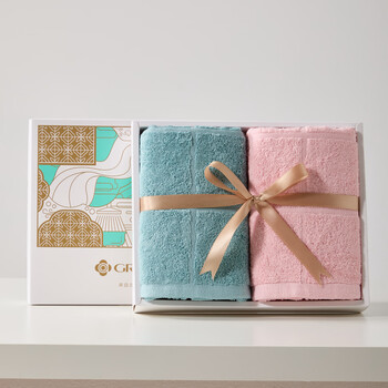 洁丽雅 苏伊士系列方格子毛巾 2条装 洁丽雅 苏伊士系列方格子毛巾 2条装