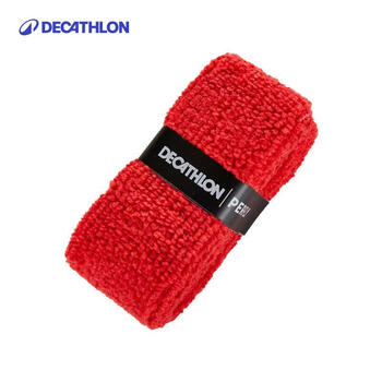 迪卡侬羽毛球手胶毛巾手胶龙骨手胶球拍绑带-毛巾手胶红色4905979