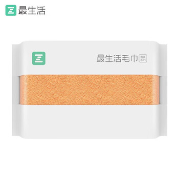 最生活毛巾3A抗菌100%棉新疆棉洗脸吸水毛巾青春款系列【橘色3条】