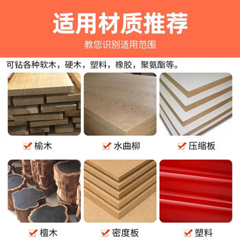 沪豪（HUHAO）支罗钻打孔神器塑料木板开孔器工具六角柄加长木工钻头大全