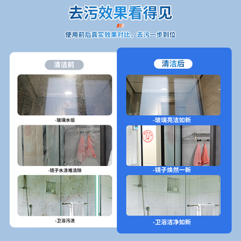 夏阳（XIAYANG）玻璃清洁剂2.5kg商用保洁清洁大楼室外窗户强力去污除水垢除水渍