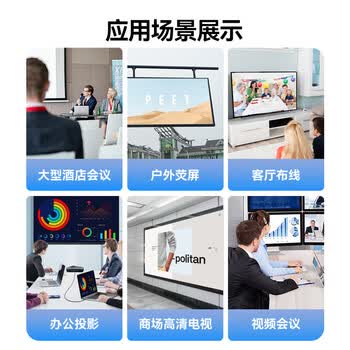 山泽VGA线高清双磁环3+6铜芯 台式电脑主机接投影仪显示器视频信号连接线10米 VM-1100