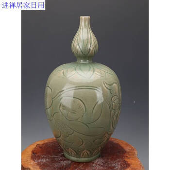 耀州窯 陰刻青磁蓋腕 合子 北宋時代 古玩 中国美術 唐物 擺件 311b 耀州窯 陰刻青磁蓋腕 合子 北宋時代 古玩 中国美術 唐物 擺件 311b
