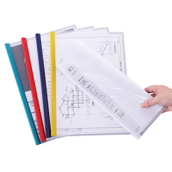 三木（SUNWOOD）10个装 A4 6mm 抽杆报告夹/文件夹 红色Q310