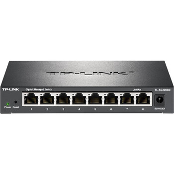 TP-LINK8口全千兆云管理交换机 APP管理可支持即插即用 网线分线器分流器TL-SG2008D