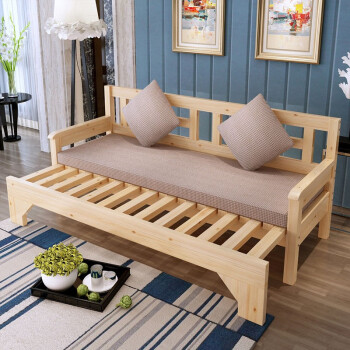 呈美轩 沙发床实木可折叠坐卧两用单人12双人1
