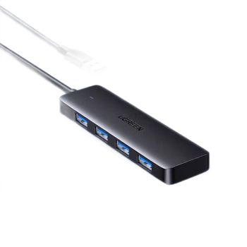绿联USB3.0分线器 高速拓展4口集线器HUB拓展坞 笔记本电脑一拖多转换器【USB3.0x4】0.15米/25851