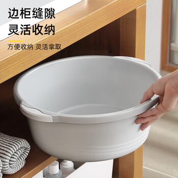 家杰优品 洗脸盆大号2只装 洗菜洗脚盆 学生塑料盆 脸盆 泡脚盆JJ-SN635