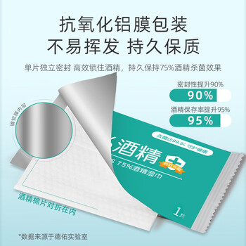 德佑（HWM）酒精湿巾75%医护级 1片*100包独立便携包装 杀菌卫生湿巾