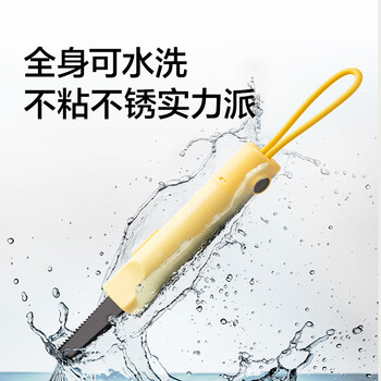 纽赛美工刀快递刀开箱神器 迷你拆箱刀防锈可水洗 磁吸收纳自锁 高颜值 黄色NS066