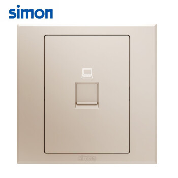 SIMON西蒙六类网络插座面板 E3系列一位电脑网线插座 305618香槟金色