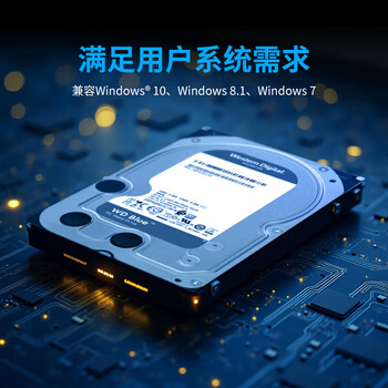 西部数据（WD）台式机硬盘 WD Blue 西数蓝盘 4TB 5400转 256MB SATA 3.5英寸CMR垂直技术电脑存储机械硬盘