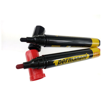 晨光(M&G) 可加墨单头记号笔 大容量防水大头笔 快干油性马克笔 黑色10支+红色10支 APM26302