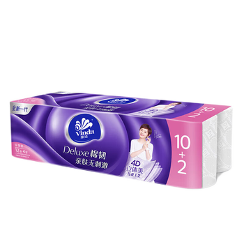 维达（Vinda）【食用油+卷纸】甄露鲜萃葵花籽油1.8L*2桶+V4629卷纸12卷*2提