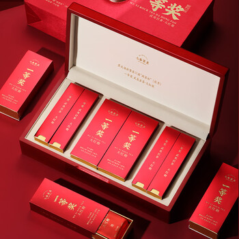 七春大红袍茶叶礼盒装正岩茶乌龙茶特级高端午父亲节日送礼物长辈102g