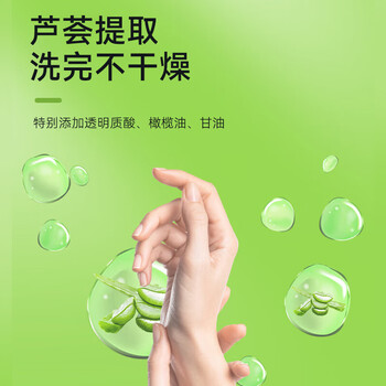 海氏海诺芦荟洗手液500ml+500ml补充装尼帕病毒去污杀菌留香不拔干