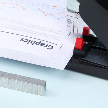 齐心【5盒】钢制厚层订书钉 可订140页 1000枚/盒(23/17) B3033-X