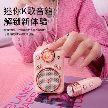 Divoom点音 小魔女蓝牙音箱插卡收音机带麦克风K歌音响家用KTV迷你无线话筒小型音响送女朋友孩童礼物 Divoom点音 小魔女蓝牙音箱插卡收音机带麦克风K歌音响家用KTV迷你无线话筒小型音响送女朋友孩童礼物