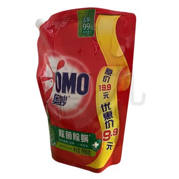 奥妙900g 除菌除螨洗衣液袋装补充装 桉树艾草壶嘴装 实惠装 1袋