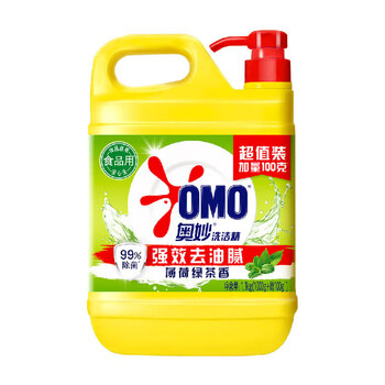 奥妙（OMO）黄桶洗洁精1.1kg 茶香型温和去油留香+金龙鱼醇香花生油4L