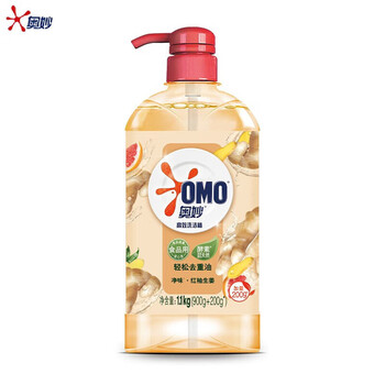 奥妙（OMO）洗洁精 生姜净味洗洁精1.1kg【食用级宝宝餐具安心洗】无磷不伤手