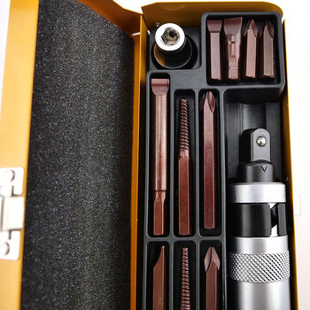 冰禹BJ-934 S2断螺丝取出器 冲击螺丝批正反螺丝刀 冲击改锥 12件套