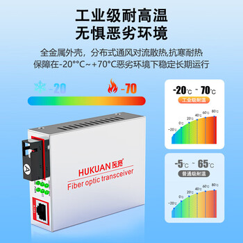 互宽光纤收发器一对千兆百兆单模单纤光电转换器视频监控网络SC接口 百兆一光一电20KM(银色) SC接口AB端