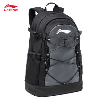李宁双肩包男女同款健身大容量反光拼接书包ABST297 李宁双肩包男女同款健身大容量反光拼接书包ABST297