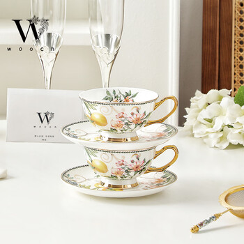 物取（WOOCH）柠檬系列对杯碟礼盒装新婚礼物送新人生日乔迁送礼高颜值咖啡杯