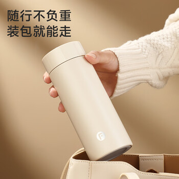 富光小钛阳纯钛保温杯男女士钛杯水杯子茶水分离京东限定生日礼物保冷