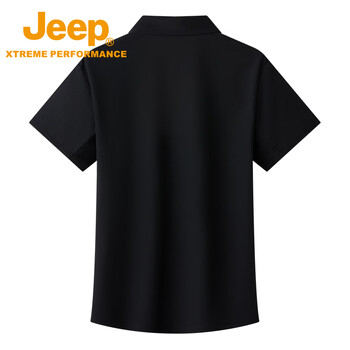 JEEP吉普女式短袖polo衫J522084503品牌黑尺码可选M-15XL下单备注尺码