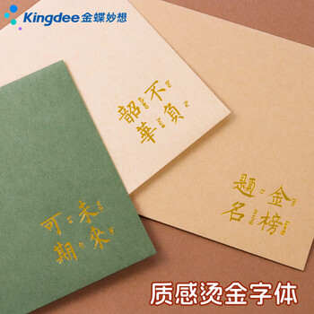 金蝶（kingdee）励志文字信封信纸套装高级感高三成人礼一封信手写信复古烫金信封袋中高考学生毕业书信纸BCBQ126