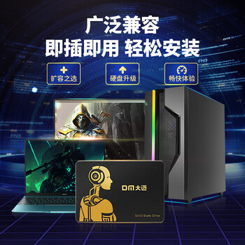 大迈（DM）DMSSD固态硬盘 F550金色升级版 256G 台式机/笔记本通用 电脑升级组件