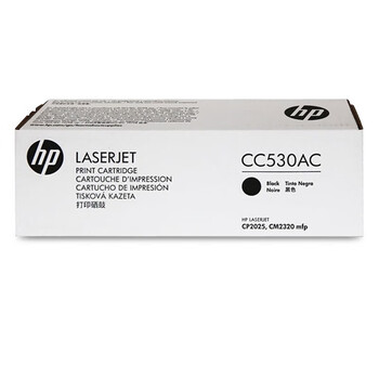 HP 原装惠普CC530AC 304A黑色硒鼓CP2025n CP2025dn x CM2320n 2320fxi CM2320nf打印机黑色墨盒粉盒3500页
