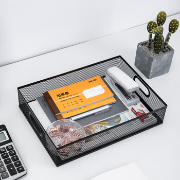 得力(deli)金属商务方形文件篮 镂空网材文件桌面收纳文件架/资料架/文件篮 财务凭证发票单据发票 黑色79080 得力(deli)金属商务方形文件篮 镂空网材文件桌面收纳文件架/资料架/文件篮 财务凭证发票单据发票 黑色79080